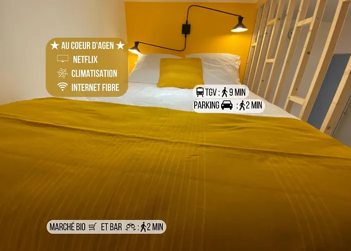 L\'Atypique - Au Coeur D\'Agen - Self Checkin - Wifi - Netflix - Smart Tv - Luqs Fr